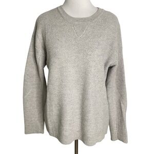 Vince Waffle Knit Crewneck Beige Sweater Yak Wool   Small